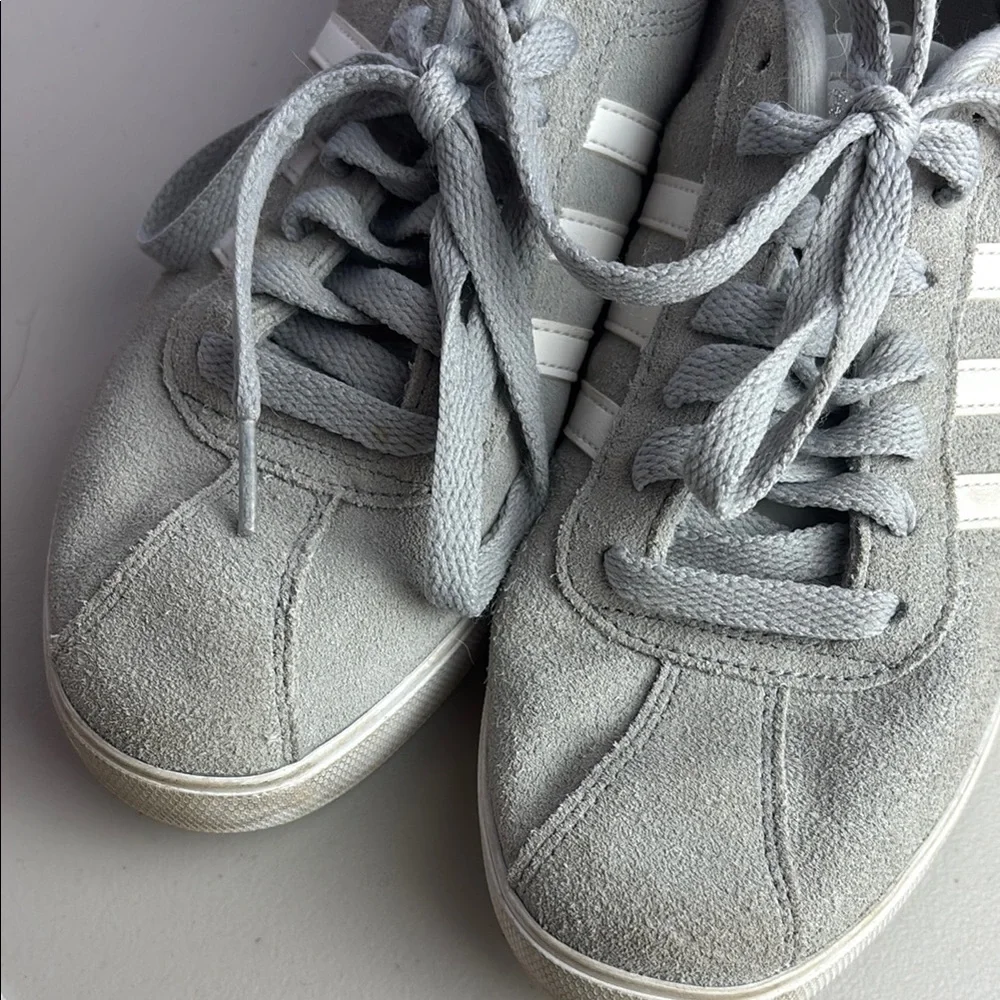Adidas Light Gray Sneakers with White Logo
